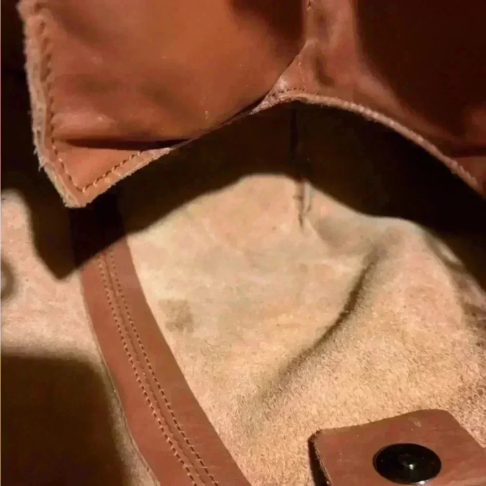 Falor brown leather shoulder handbag